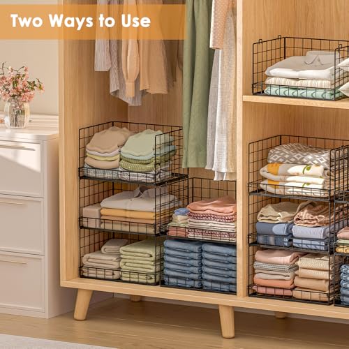 8 Tier Stackable Closet Organizers and Storage Shelves