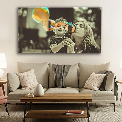Custom Canvas Prints with Your Photos 32"x16" Wall Art