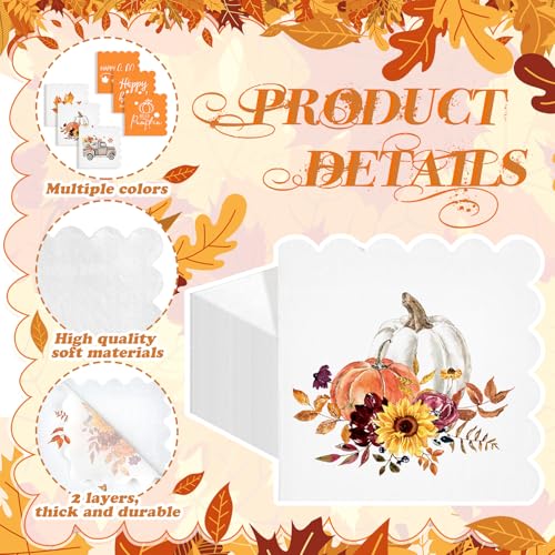 150 Pcs Fall Paper Napkins for Decoupage 5 x 5 Inches
