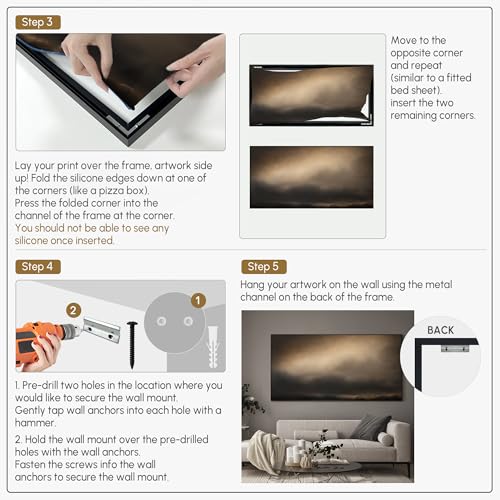 36"x72" Extra Large Framed Wall Art Golden Sunset Cloud