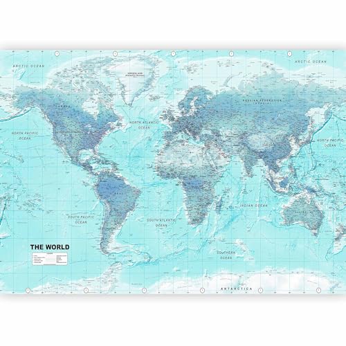 Wall Mural World Map 177x124 in (152.63 Sq Ft)