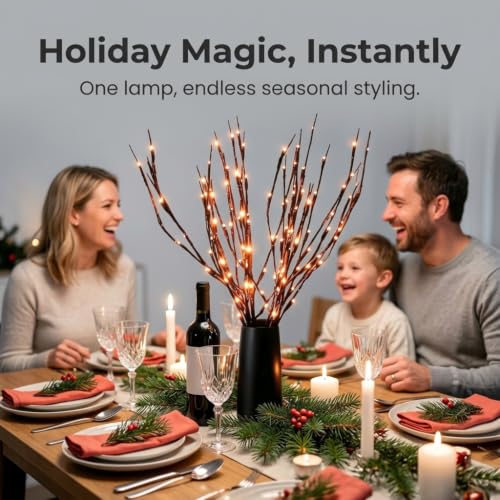 2 Pack LED Lighted Branches Battery Operated Branch Lights Vase Filler