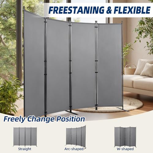 4 Panel Wide Room Divider Wall Screen for Room Separation