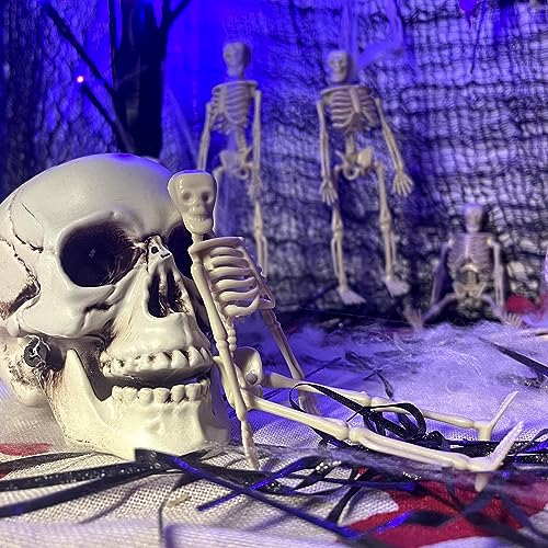 32Pcs 6" Halloween Mini Plastic Skeleton Figurines Decorations Set (10 Count)