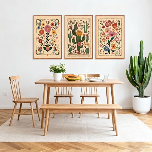 Vintage Flower Wall Art Canvas