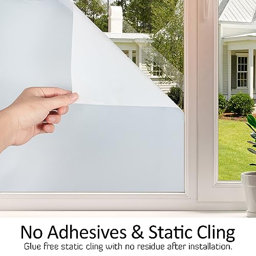 White Frosted Glass Window Privacy Film