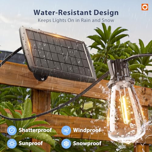 78(72+6) FT Solar String Lights Waterproof with Remote USB, 24+2 LED (78 Foot)