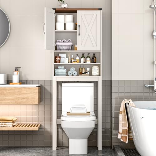 Over The Toilet Storage Cabinet with Adjustable Shelf