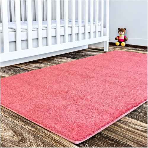 Soft & Colorful 4' Round Kids Classroom Area Rug