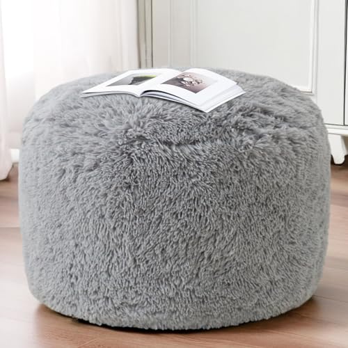 Round Stuffed Pouf Ottoman