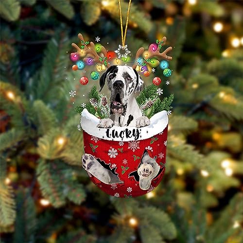 Great Dane 2 Dog Christmas Ornament