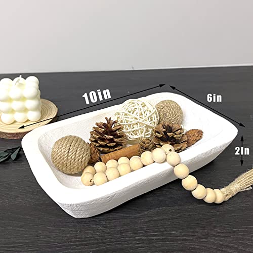 Wooden Dough Bowl Decor