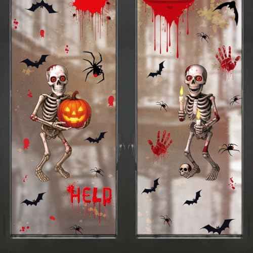 Halloween Window Clings Decorations (4 Count)
