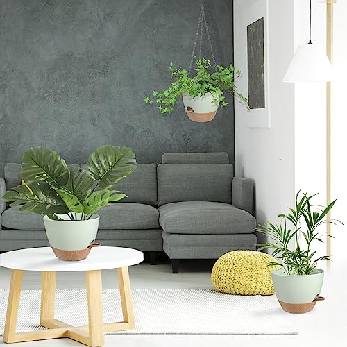 12 Inch Self Watering Hanging Planters for Indoor Outdoor Plants