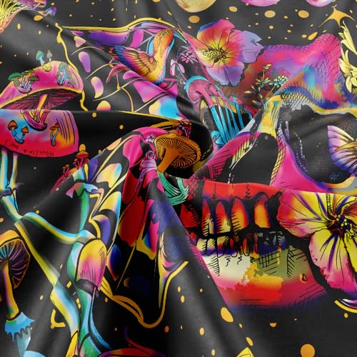Blacklight Skull Tapestry for Bedroom & Living Room