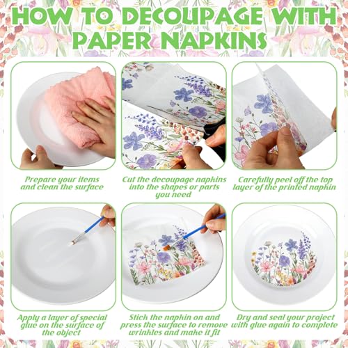 150 Pcs Wildflower Floral Paper Napkins (150 Count)