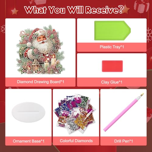 Christmas Santa Claus Diamond Art Tabletop Kits