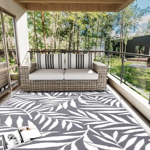 Outdoor Rug 5x8 ft Waterproof Reversible Leaf Mat (40 Sq Ft)