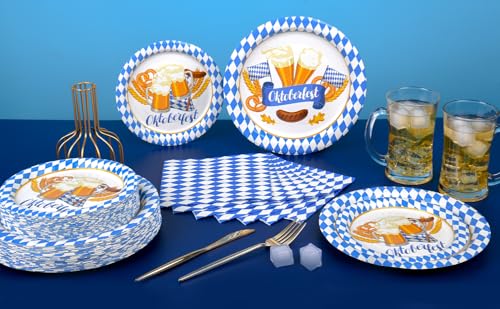 150Pcs Oktoberfest Paper Plates & Napkins (150 Count)