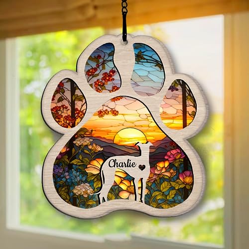 Personalized Italian Greyhound Suncatcher Dog Memorial Gifts