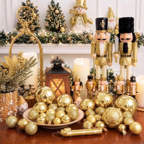 60mm 2.36" Christmas Ball Ornaments Shatterproof Christmas Ornaments Set Decorations for Xmas Tree Balls (34 Count)