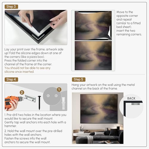 46"x60" Extra Large Framed Wall Art Golden Light River Path Dreamy Impressionist Landscape Illustration for Home Living Room Bedroom Decor