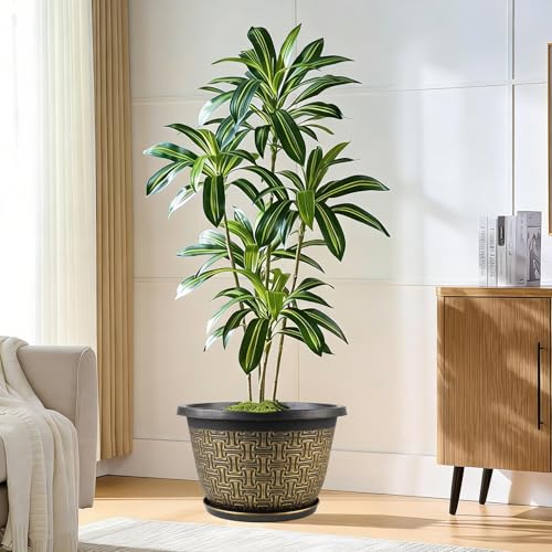 4 Pack 12 Inch Plant Pots (4 Count)