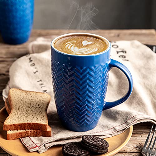 20 oz Large Coffee Mugs Set of 6 (6 Count)