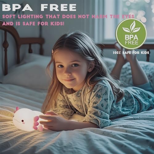 Axolotl Squishy Silicone Night Light