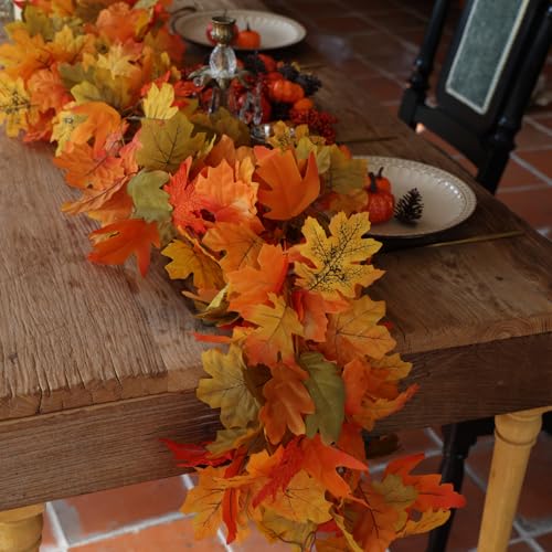 6PCS Orange Leaf Garland (33.6 Foot)