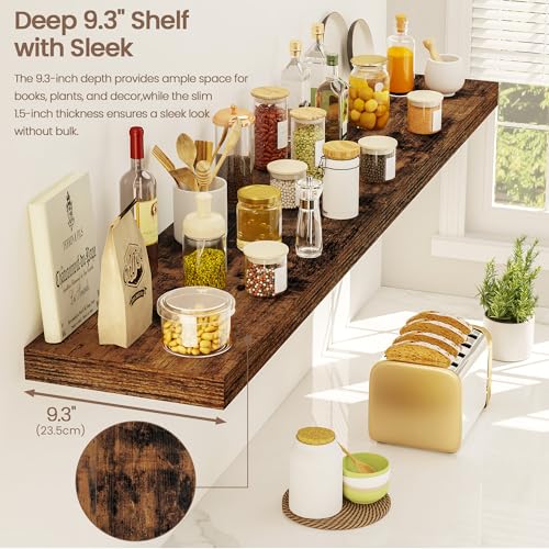 Floating Shelves 9 inch Deep 48”Long Set of 1