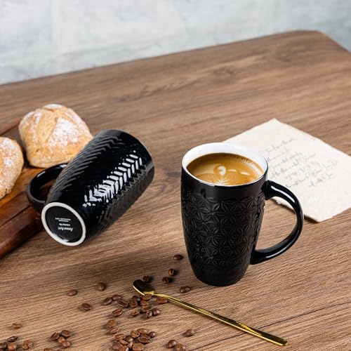 20 oz Large Coffee Mugs Set of 6 (6 Count)