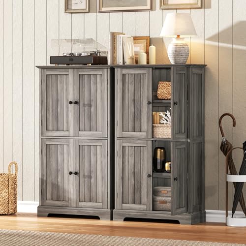 Bathroom Floor Cabinet with Adjustable Shelves