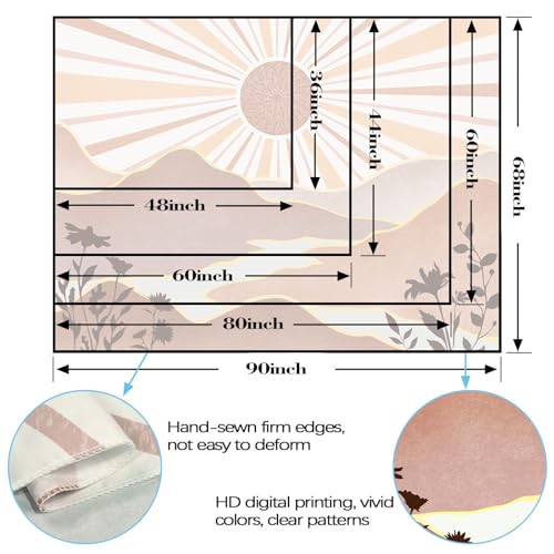 Boho Sun Tapestry Sunset Wall Tapestry
