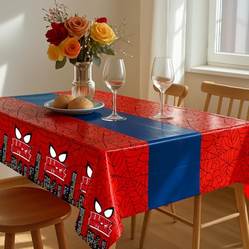 16Pcs 2in1 Spider Birthday Decorations Tablecloths (16 Count)