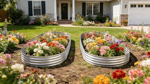 9 ft x 3 ft Raised Garden Bed Metal Elevated Planter for Vegetable Flower Herb (2 Count)