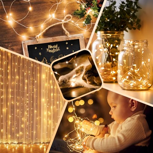 6 Pack 33FT Fairy Lights Battery Operated with Timer & Remote (6 Count)