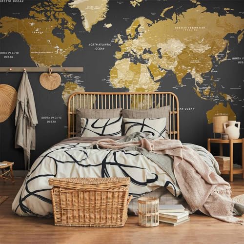 Wall Mural World Map 173x124 in (149.51 Sq Ft)