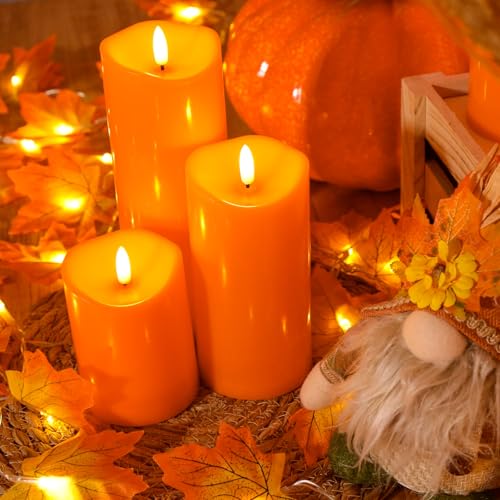 Outdoor Flameless Candles with Remote Timer (3 Count)