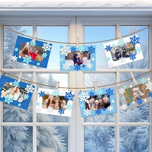Winter Picture Frame Craft Kits for Kids (28 Count)