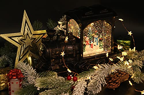 Lighted Christmas Snow Globe Lantern