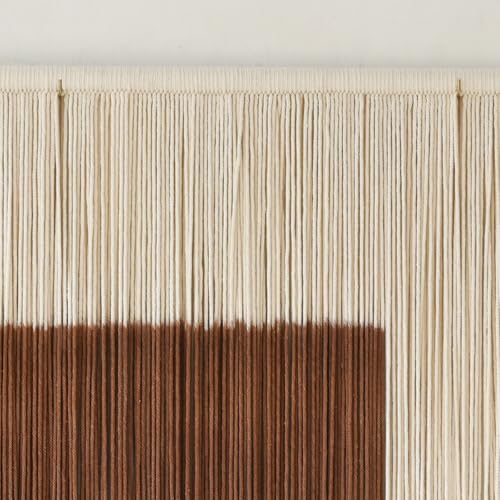 Macrame Wall Hanging Large Dip Dyed Brown Boho Fiber Art Decor 57"W*35"L