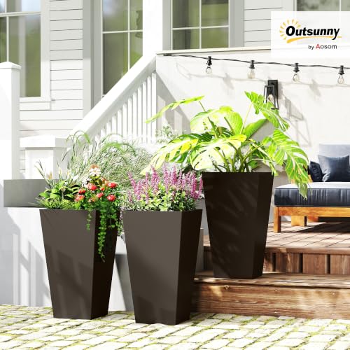 28 in Tall Planters for Outdoor Plants (3 Count)