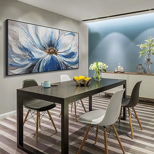 Large Blue Wall Art Framed