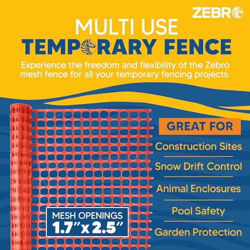 4' x 50' Orange Plastic Garden Fence Roll (200 sq ft sq ft)