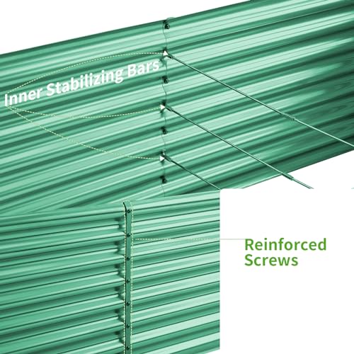 8×4×2 ft Galvanized Raised Garden Bed Kit