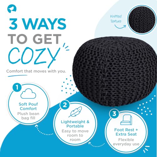 Round Pouf Ottoman Foot Rest