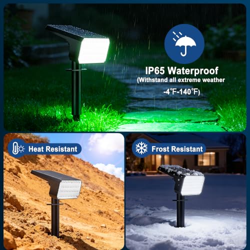 12 Pack Solar Spot Lights Outdoor Color Changing (12 Count)