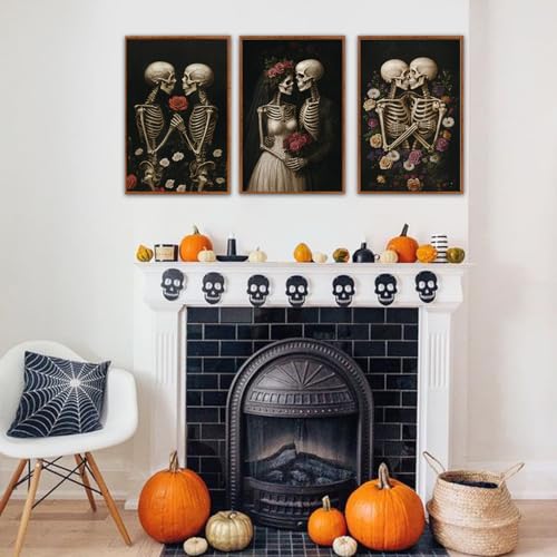 Halloween Rose Wedding Framed Wall Art