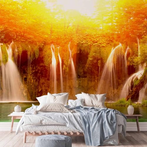 Peel and Stick Wallpaper Peel and Stick Waterfall 212x98 Inch (11 Count)